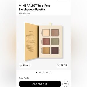 bareMinerals MINERALIST Talc-Free Eyeshadow Palette - Sunlit Shades